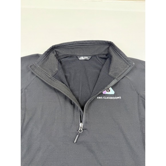 The North Face Mens AWS Classrooms Quarter Zip Fleece Pullover Black Medium - Picture 3 of 13